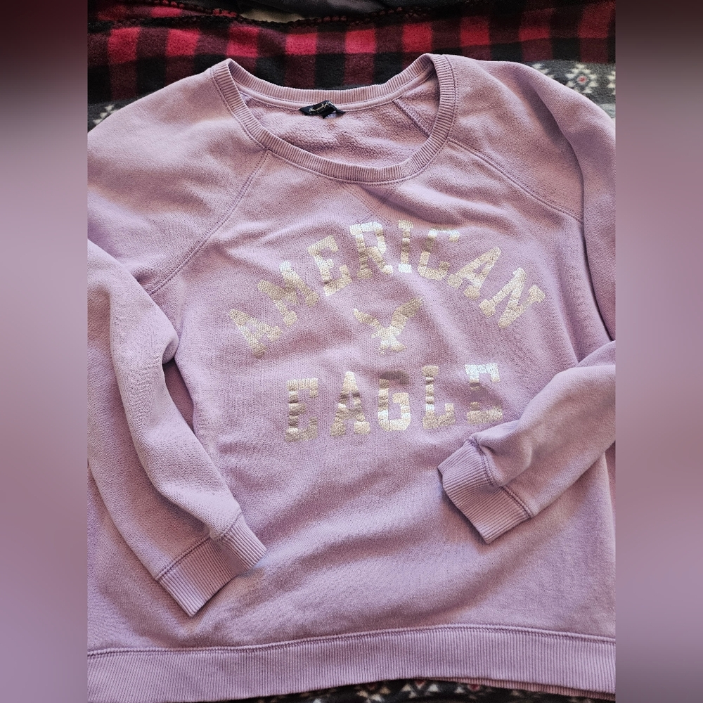 American Eagle Outfitters Lavender Crew Neck Sweater